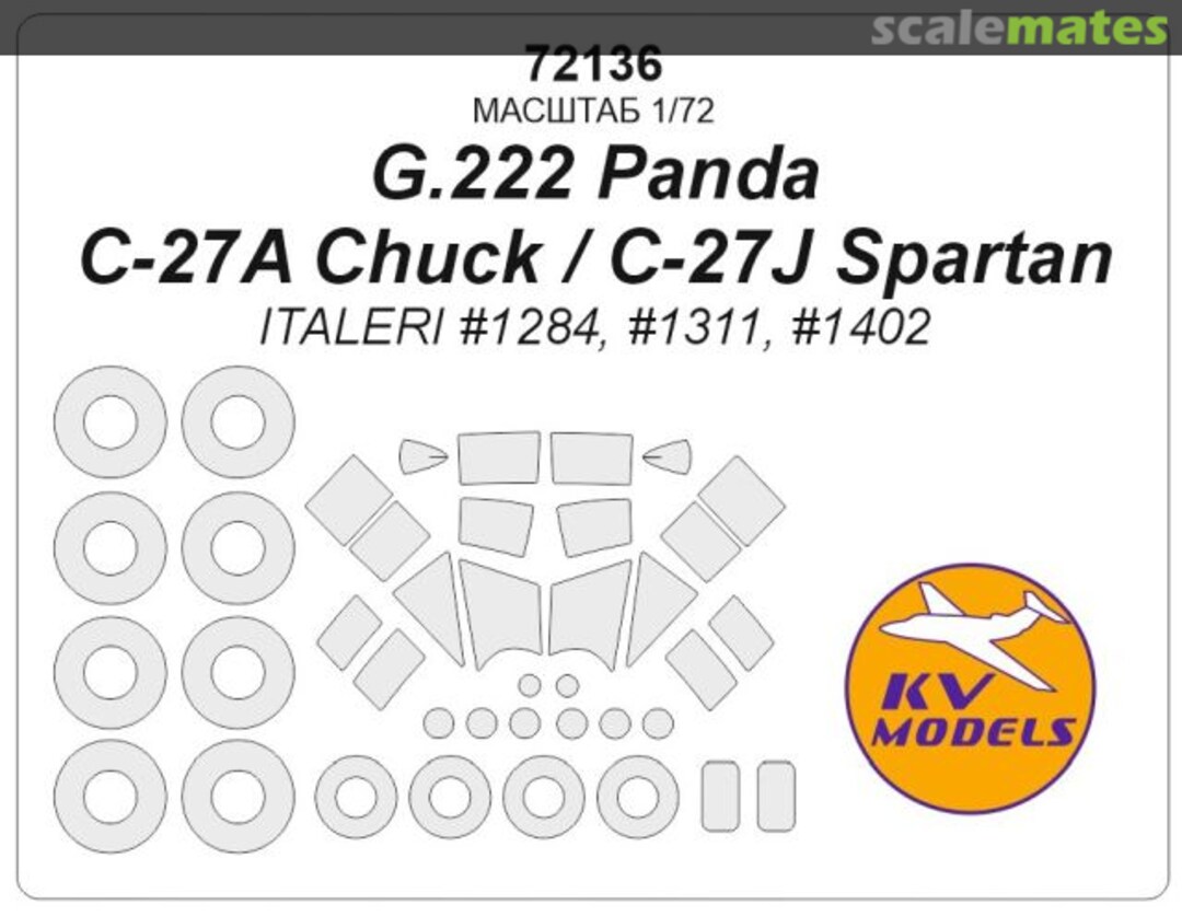 Boxart G.222 Panda / C-27A Chuck / C-27J Spartan 72136 KV Models Boxart G.222 Panda / C-27A Chuck / C-27J Spartan 72136 KV Models