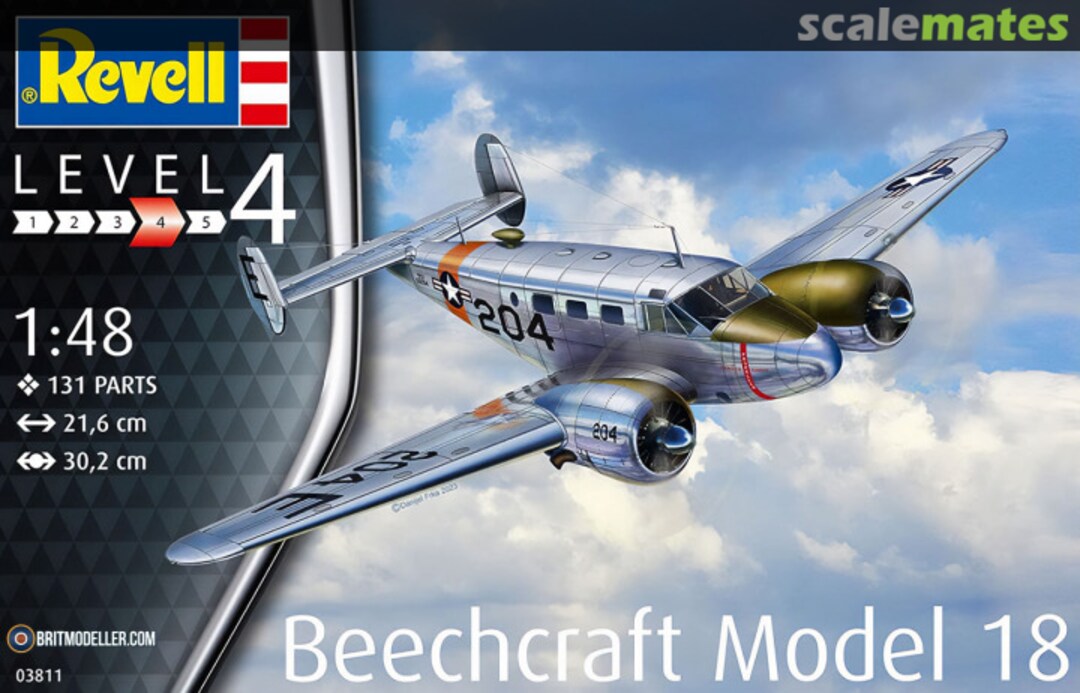 Boxart Beechcraft Model 18 03811 Revell Boxart Beechcraft Model 18 03811 Revell