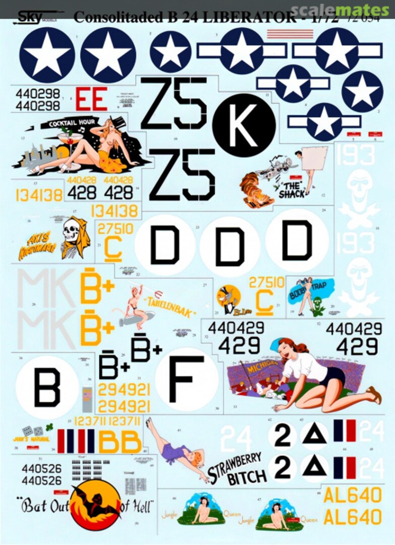 Boxart Consolidated B-24 Liberator 72-054 Sky Models Boxart Consolidated B-24 Liberator 72-054 Sky Models