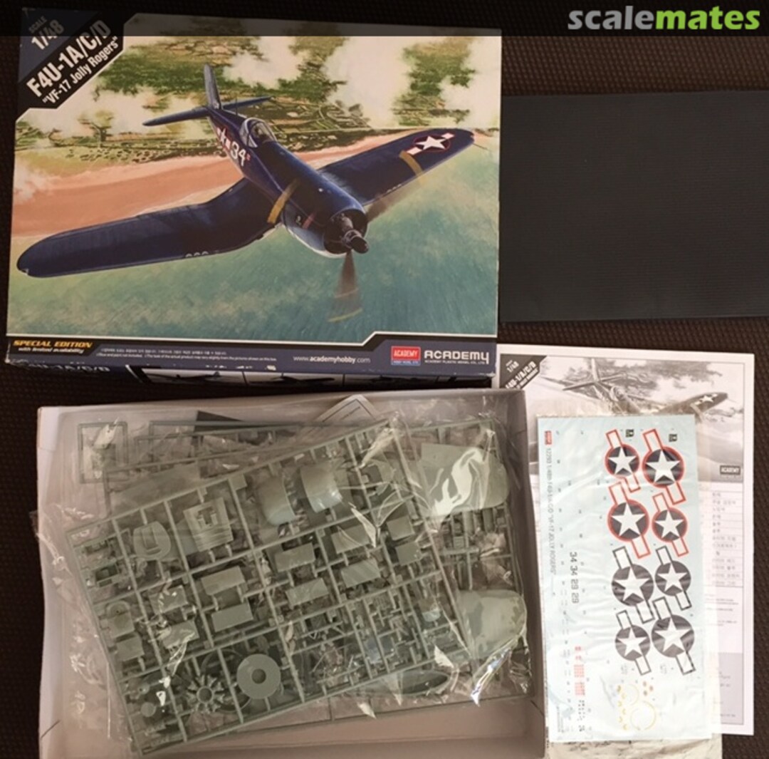 Contents F4U-1A/C/D "VF-17 Jolly Rogers" 12293 Academy Contents F4U-1A/C/D "VF-17 Jolly Rogers" 12293 Academy