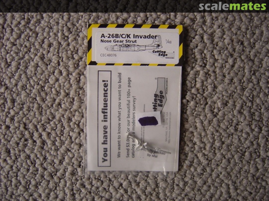 Boxart A-26B/C Nose Gear Strut (Pewter) CEC48076 Cutting Edge Modelworks Boxart A-26B/C Nose Gear Strut (Pewter) CEC48076 Cutting Edge Modelworks