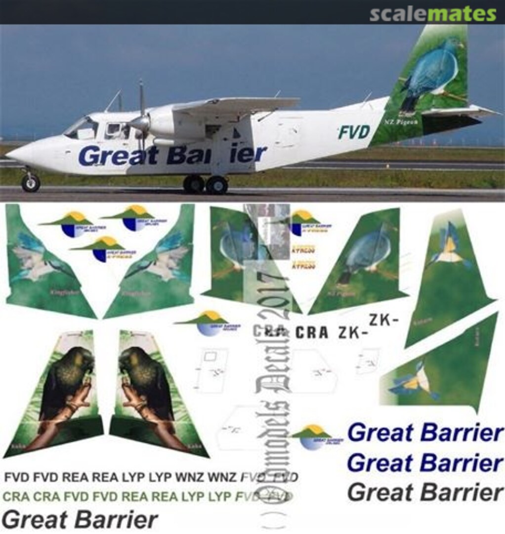Boxart Islander - Great Barrier Airlines OMD1257 Oldmodels Decals Boxart Islander - Great Barrier Airlines OMD1257 Oldmodels Decals