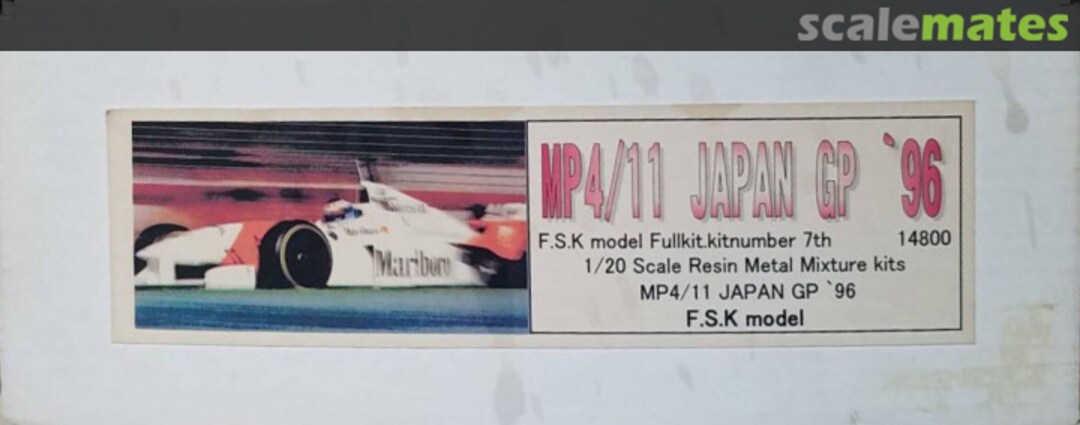 Boxart McLaren MP4/11 7 F.S.K Model Boxart McLaren MP4/11 7 F.S.K Model