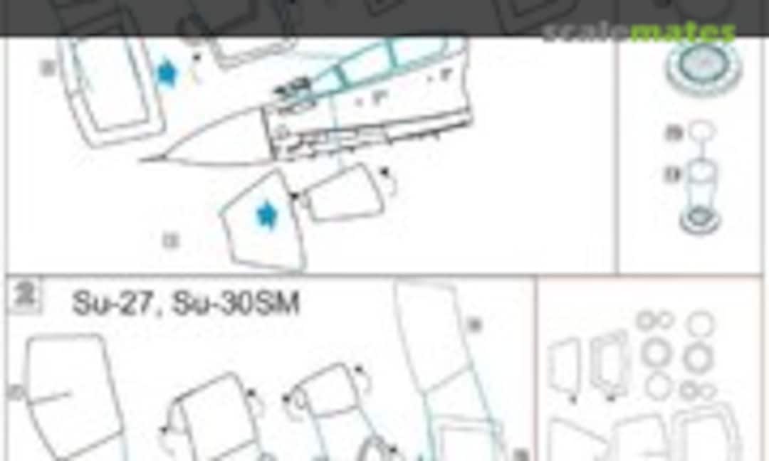 1:48 Su-27/Su-27UB/Su-30SM. Masks (Metallic Details MDM4815) MDM4815