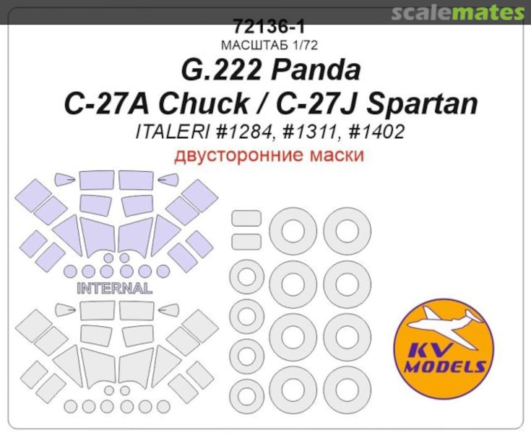 Boxart G.222 Panda / C-27A Chuck / C-27J Spartan 72136-1 KV Models Boxart G.222 Panda / C-27A Chuck / C-27J Spartan 72136-1 KV Models