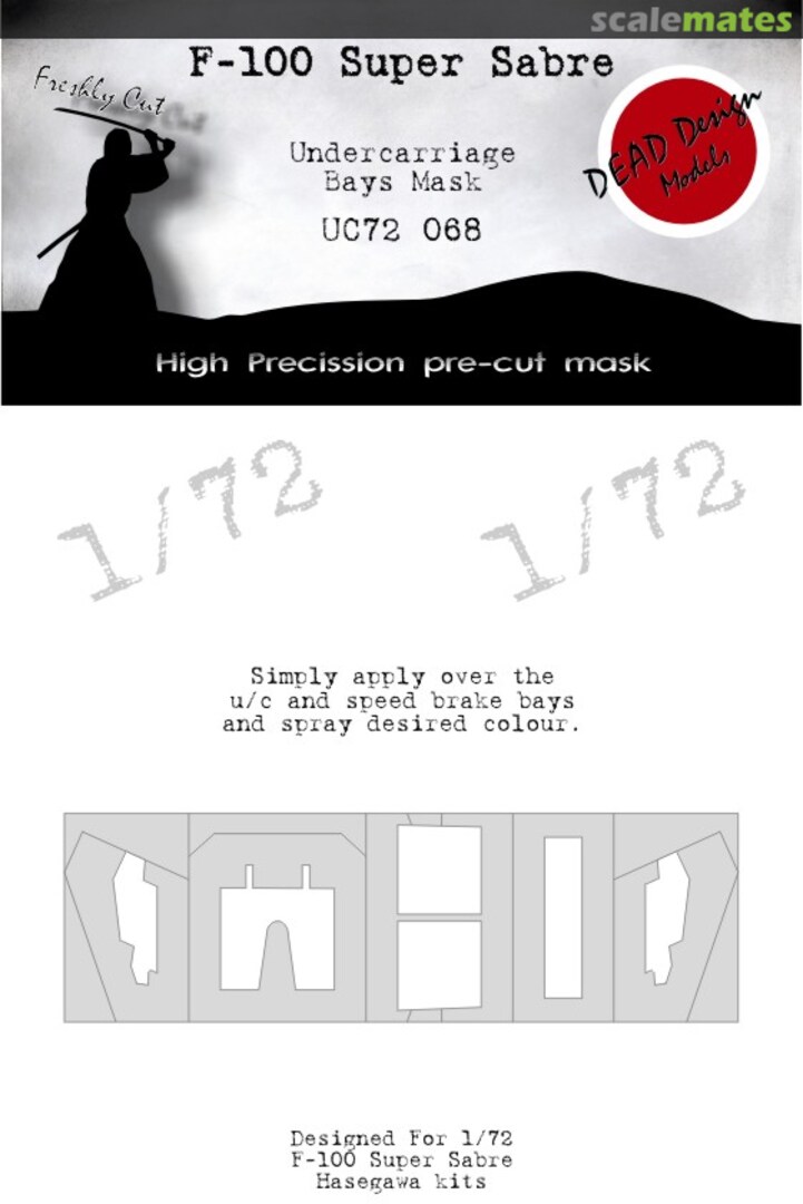 Boxart North American F-100 Super Sabre - Under Carriage Bays Mask UC72068 DEAD Design Models