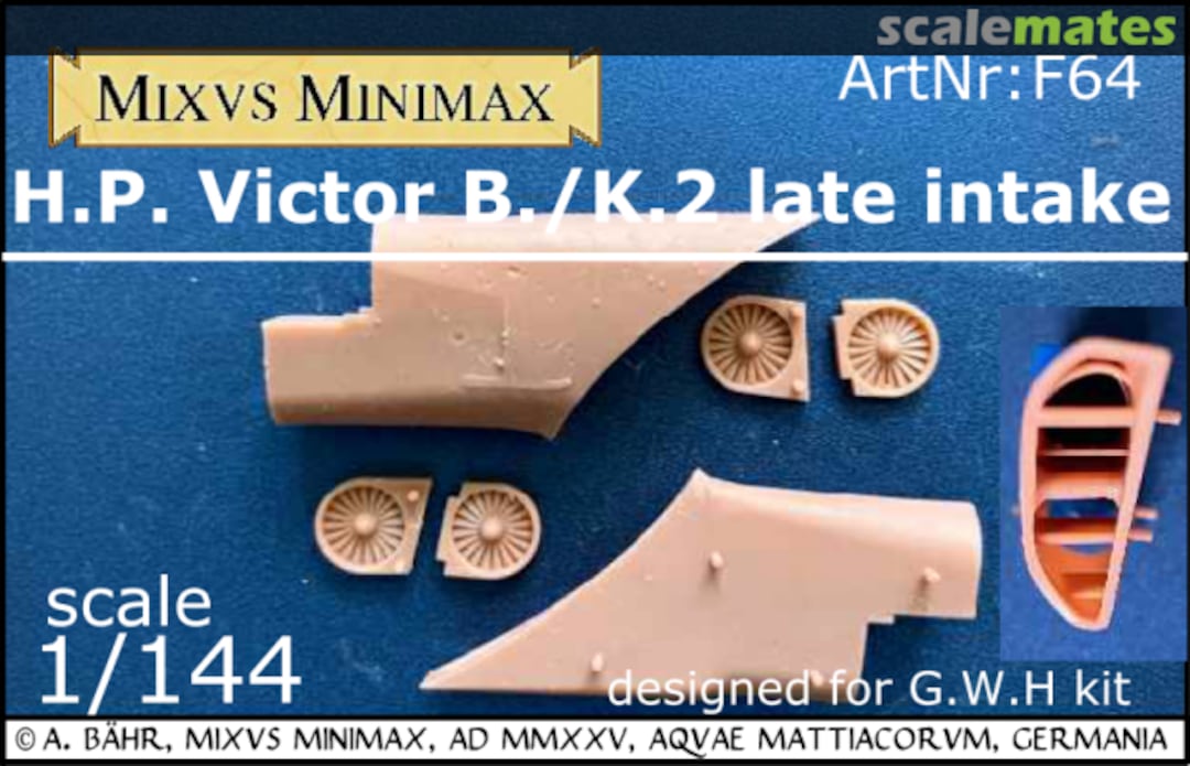 Boxart H.P. Victor B./K.2 seamless intake F64 Mixvs Minimax Boxart H.P. Victor B./K.2 seamless intake F64 Mixvs Minimax
