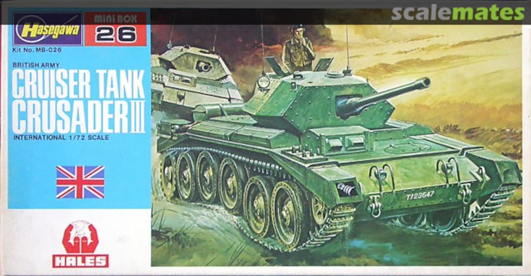 Boxart Cruiser Tank Crusader III MB-026 Hasegawa/Hales Boxart Cruiser Tank Crusader III MB-026 Hasegawa/Hales