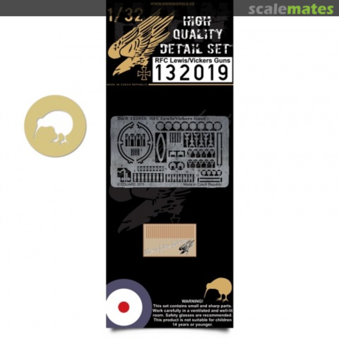 Boxart RFC Lewis/Vickers Gun - PE Detail 132019 HGW Models Boxart RFC Lewis/Vickers Gun - PE Detail 132019 HGW Models