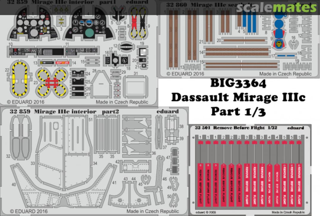 Boxart Dassault Mirage IIIc - PE Super Set, Part I BIG3364 Eduard Boxart Dassault Mirage IIIc - PE Super Set, Part I BIG3364 Eduard