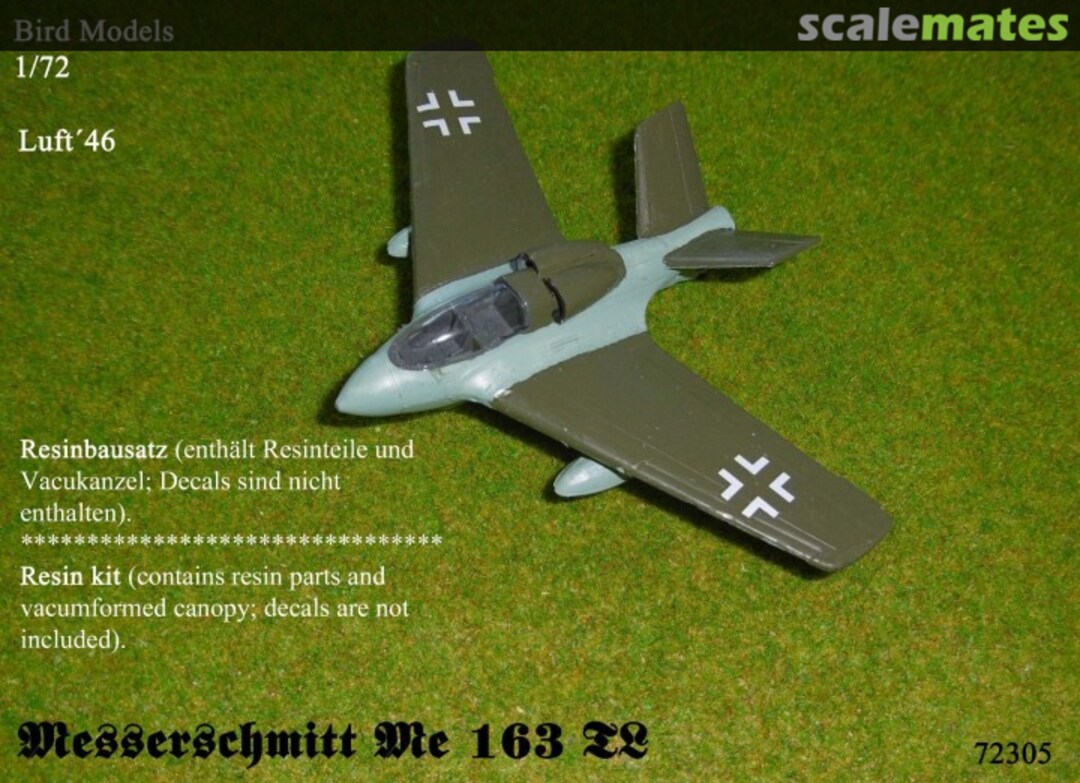 Boxart Messerschmitt Me 163 TL 72305 Bird Models Boxart Messerschmitt Me 163 TL 72305 Bird Models