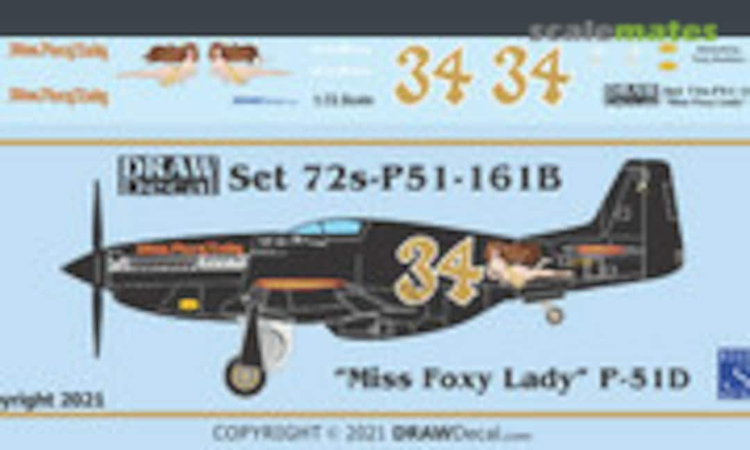 1:72 "Miss Foxy Lady" Black P-51D (Draw Decal 72-P51-161B) 72-P51-161B