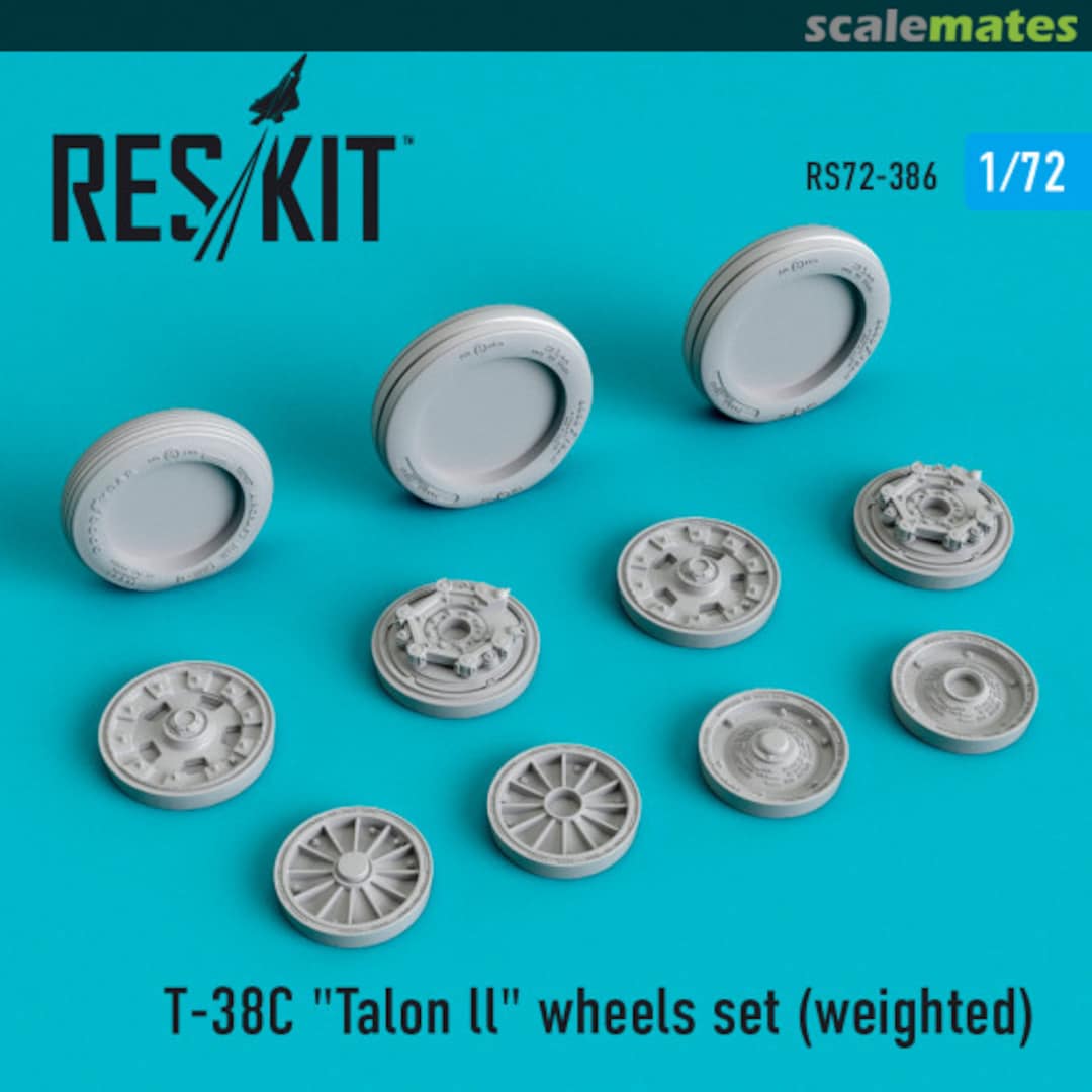 Boxart T-38C "Talon ll" wheels set (weighted) RS72-0386 ResKit Boxart T-38C "Talon ll" wheels set (weighted) RS72-0386 ResKit