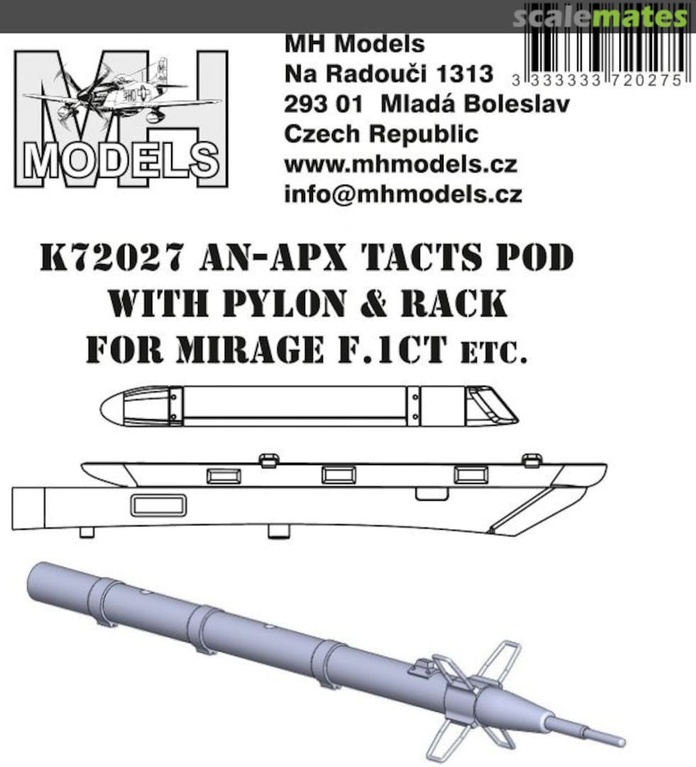 Boxart AN-APX TACTS POD With Pylon & Rack K72027 MH Models