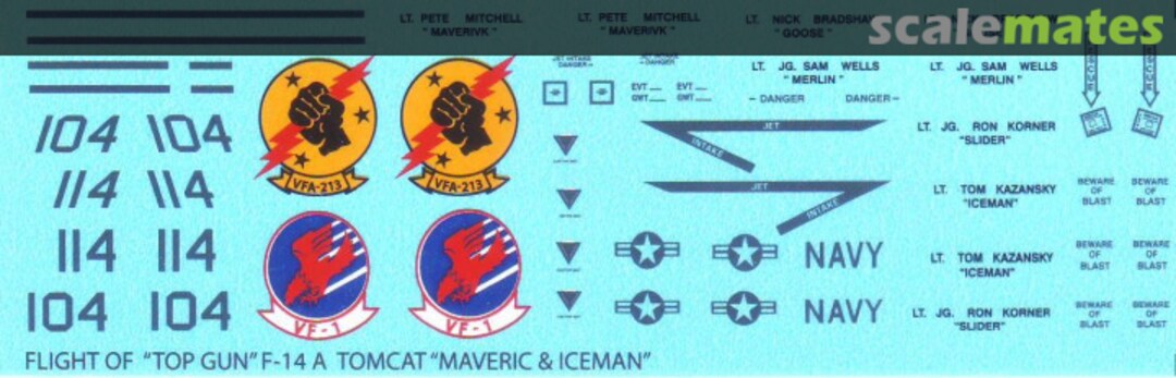 Boxart Flight of "top gun" F-14A Tomcat "Maveric & Iceman" VMS047204 Veha Maestro Decals Boxart Flight of "top gun" F-14A Tomcat "Maveric & Iceman" VMS047204 Veha Maestro Decals
