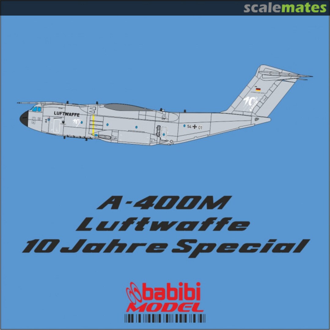 Boxart Luftwaffe A-400M 10 Jahre Special decals With 3D Cockpit Dbt-01428 Babibi model