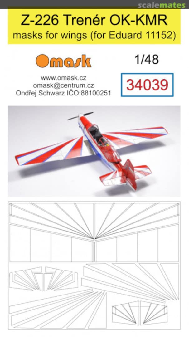 Boxart Z-226 Trener OK-KMR Masks For Wings (Eduard 11152) 34039 Omask Boxart Z-226 Trener OK-KMR Masks For Wings (Eduard 11152) 34039 Omask