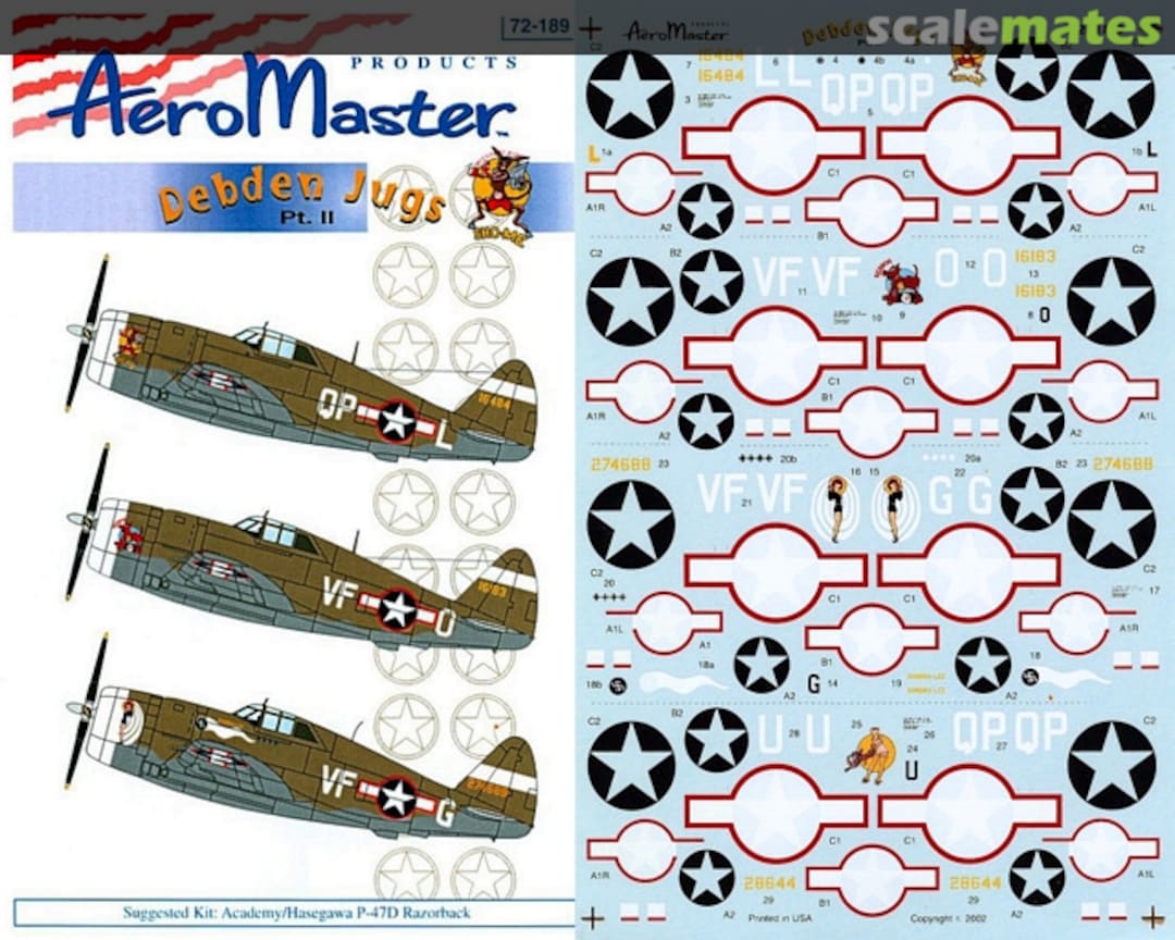 Boxart Debden Jugs Pt. II 72-189 AeroMaster Boxart Debden Jugs Pt. II 72-189 AeroMaster