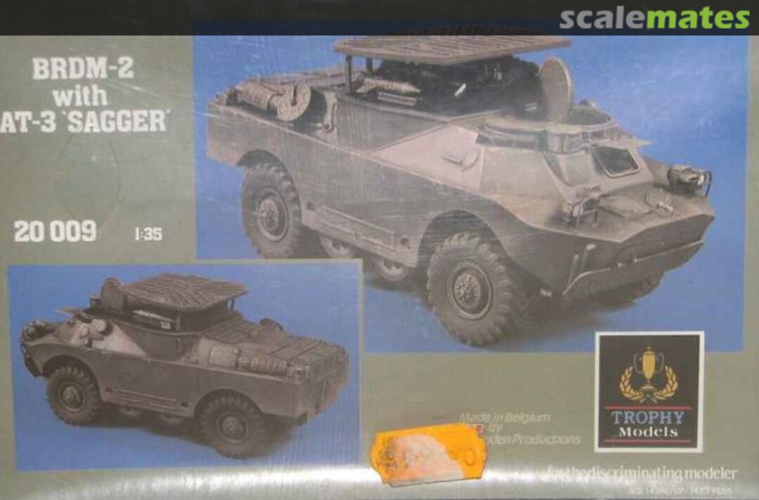 Boxart BRDM-2 with AT-3 Sagger 20009 Trophy Models Boxart BRDM-2 with AT-3 Sagger 20009 Trophy Models