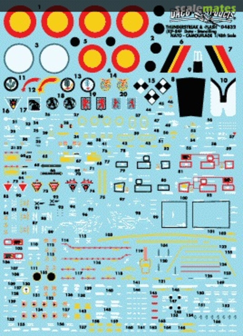 Boxart (R)F-84F NATO Camouflage scheme Stencilling DCD4832 Daco Products Boxart (R)F-84F NATO Camouflage scheme Stencilling DCD4832 Daco Products