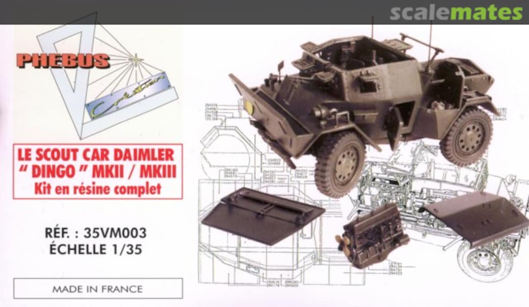 Boxart Le Scout Car Daimler "Dingo" MKII / MKIII 35VM003 Phebus Creation Boxart Le Scout Car Daimler "Dingo" MKII / MKIII 35VM003 Phebus Creation