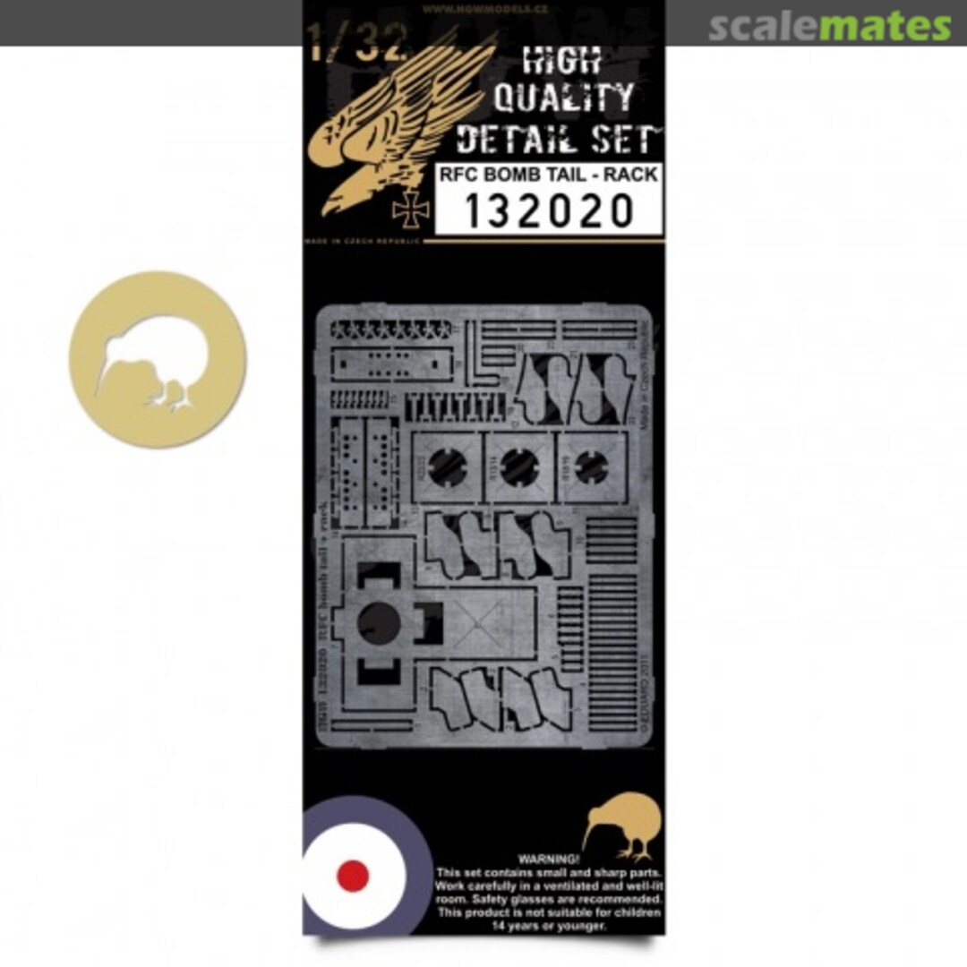 Boxart RFC Bomb Tail & Rack PE Detail Set 132020 HGW Models