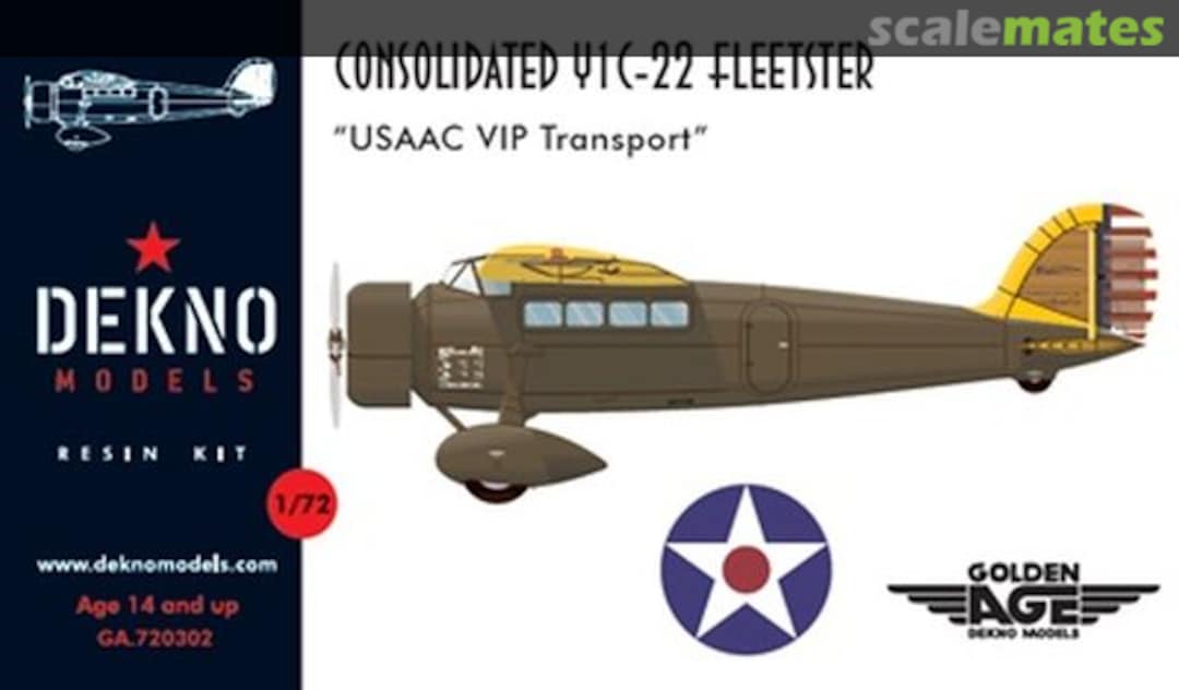 Boxart Consolidated Y1C-22 Fleetster GA.720302 Dekno Models Boxart Consolidated Y1C-22 Fleetster GA.720302 Dekno Models