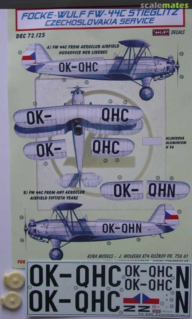 Boxart Focke-Wulf Fw-44C Stieglitz DEC72125 Kora Models