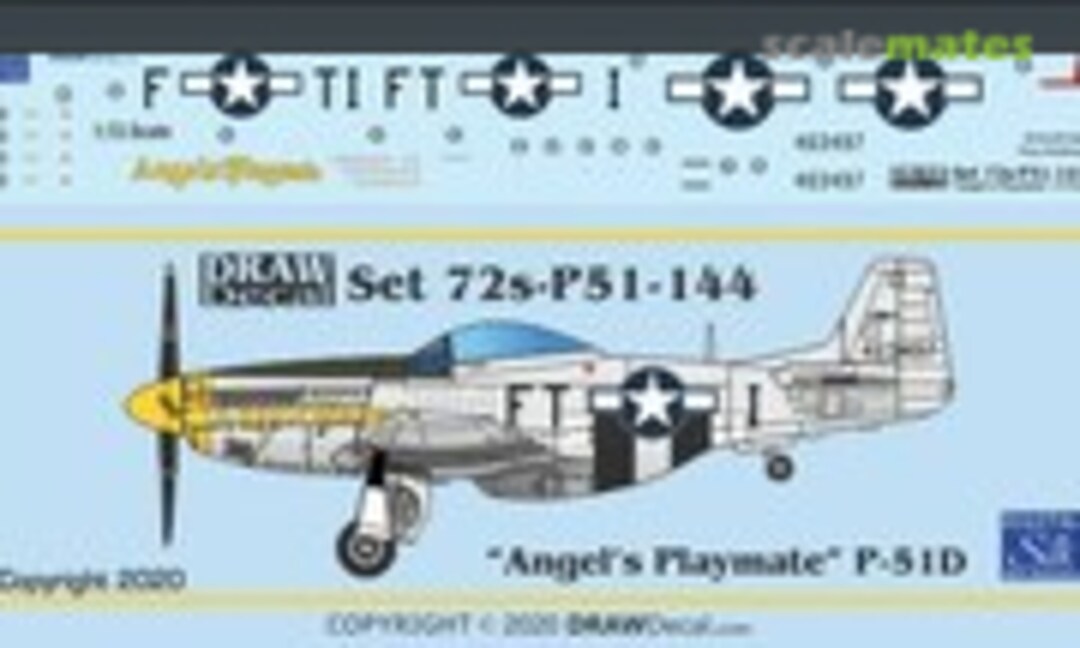 1:72 “Angel’s Playmate” P-51D (Draw Decal 72-P51-144) 72-P51-144
