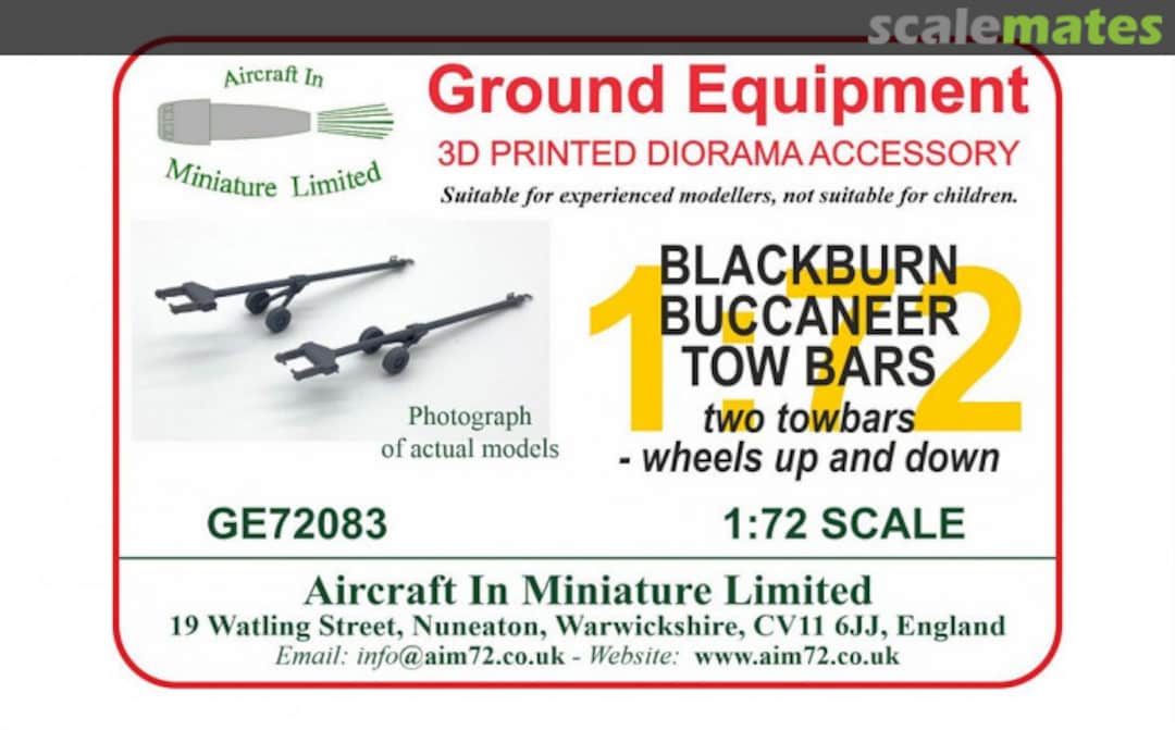 Boxart Blackburn Buccaneer Tow Bars GE72083 Aircraft In Miniature Ltd Boxart Blackburn Buccaneer Tow Bars GE72083 Aircraft In Miniature Ltd