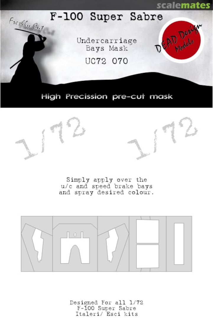 Boxart North American F-100 Super Sabre - Under Carriage Bays Mask UC72070 DEAD Design Models Boxart North American F-100 Super Sabre - Under Carriage Bays Mask UC72070 DEAD Design Models