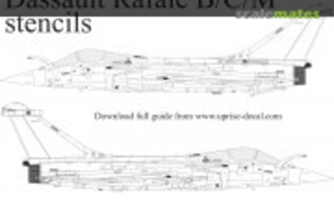 1:72 Dassault Rafale B/C/M stencils (UpRise Decal UR72316) UR72316
