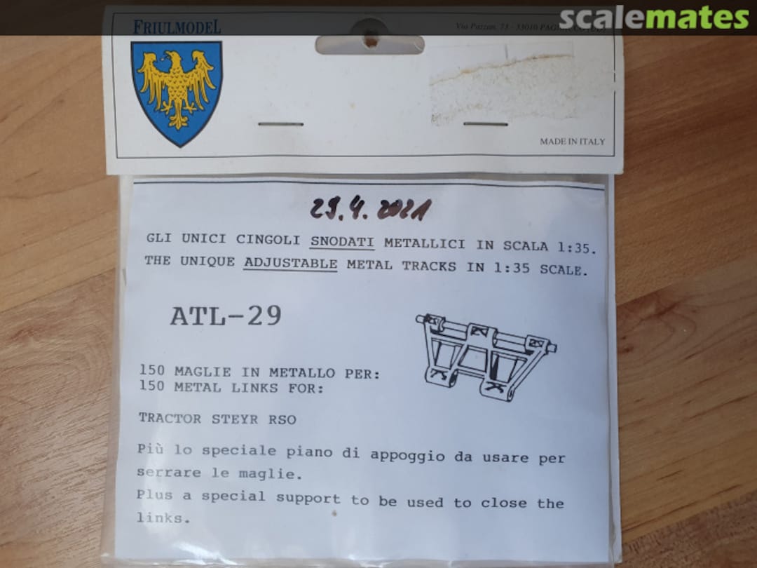 Boxart Tractor Steyr RSO ATL-29 Friulmodel Boxart Tractor Steyr RSO ATL-29 Friulmodel
