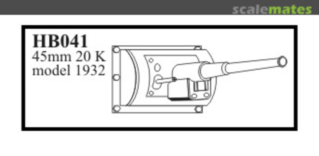 Boxart Gun Barrel - 45mm 20K Model 1932 Gun with Mantlet HB041 CMK Boxart Gun Barrel - 45mm 20K Model 1932 Gun with Mantlet HB041 CMK