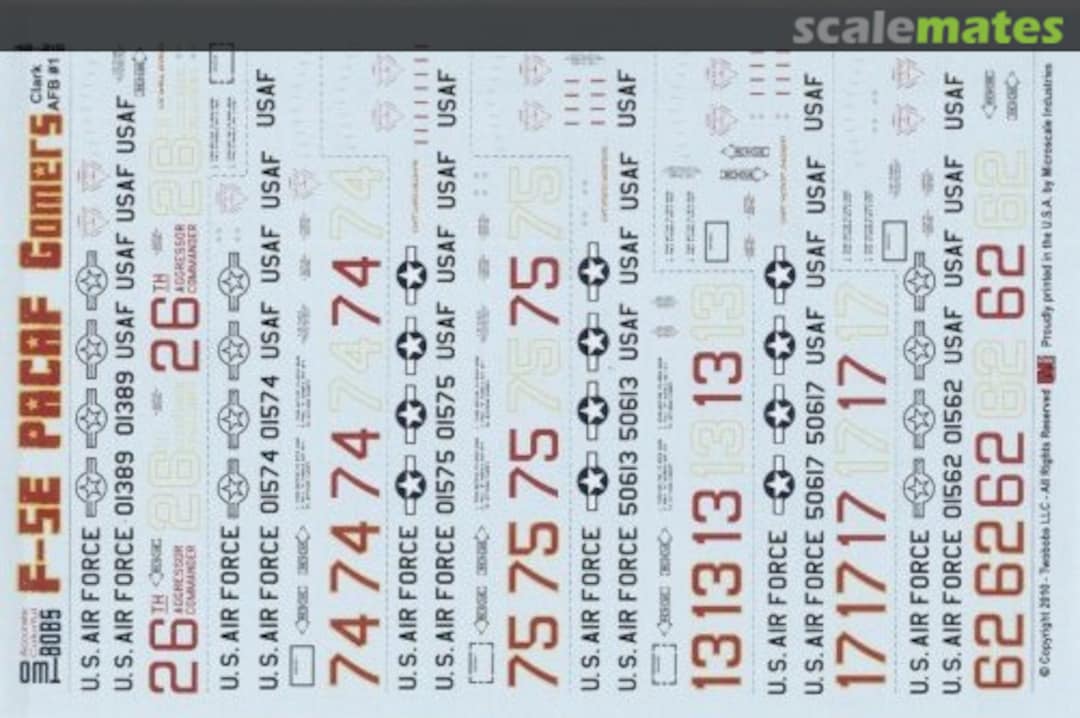 Contents F-5E - PACAF Gomers 48-215 TwoBobs Aviation Graphics Contents F-5E - PACAF Gomers 48-215 TwoBobs Aviation Graphics