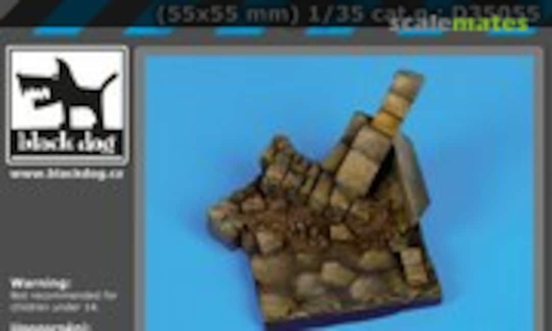 1:35 Ruined wall N°3 base (Black Dog D35055)
