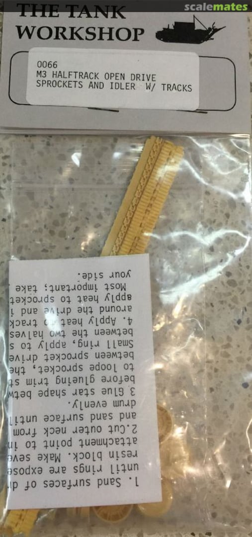 Boxart M3 Halftrack Open Drive Sprockets and Idler w/Tracks 0066 Tank Workshop Boxart M3 Halftrack Open Drive Sprockets and Idler w/Tracks 0066 Tank Workshop