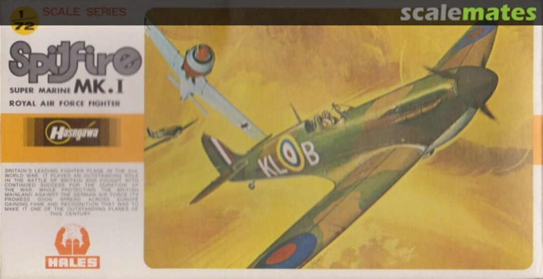 Boxart Super Marine Spitfire Mk.I JS-099 Hasegawa/Hales Boxart Super Marine Spitfire Mk.I JS-099 Hasegawa/Hales