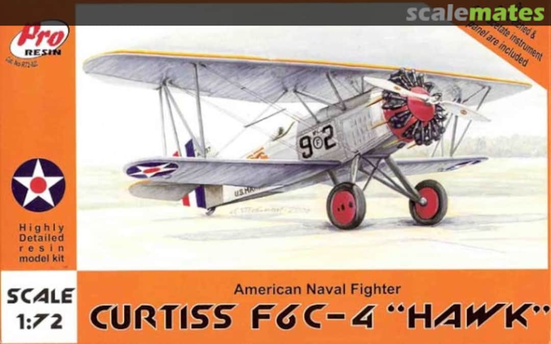 Boxart American Naval Fighter Curtiss F6C-4 "Hawk" R72-022 Pro Resin