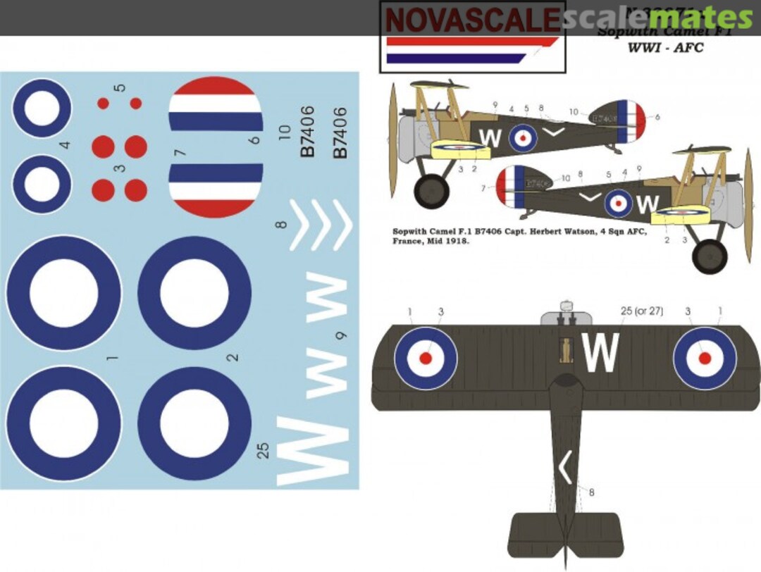 Boxart Sopwith Camel F1 WWI - AFC & RFC N-32071a Novascale Boxart Sopwith Camel F1 WWI - AFC & RFC N-32071a Novascale