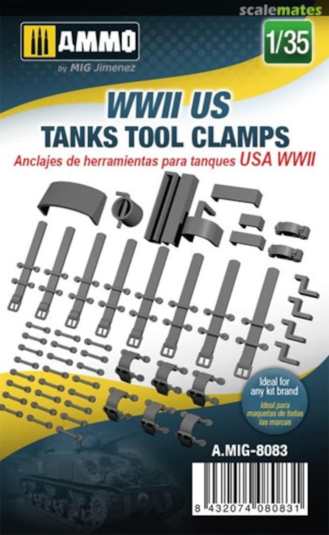 Boxart WWII US Tanks Tool Clamps A.MIG-8083 Ammo by Mig Jimenez Boxart WWII US Tanks Tool Clamps A.MIG-8083 Ammo by Mig Jimenez