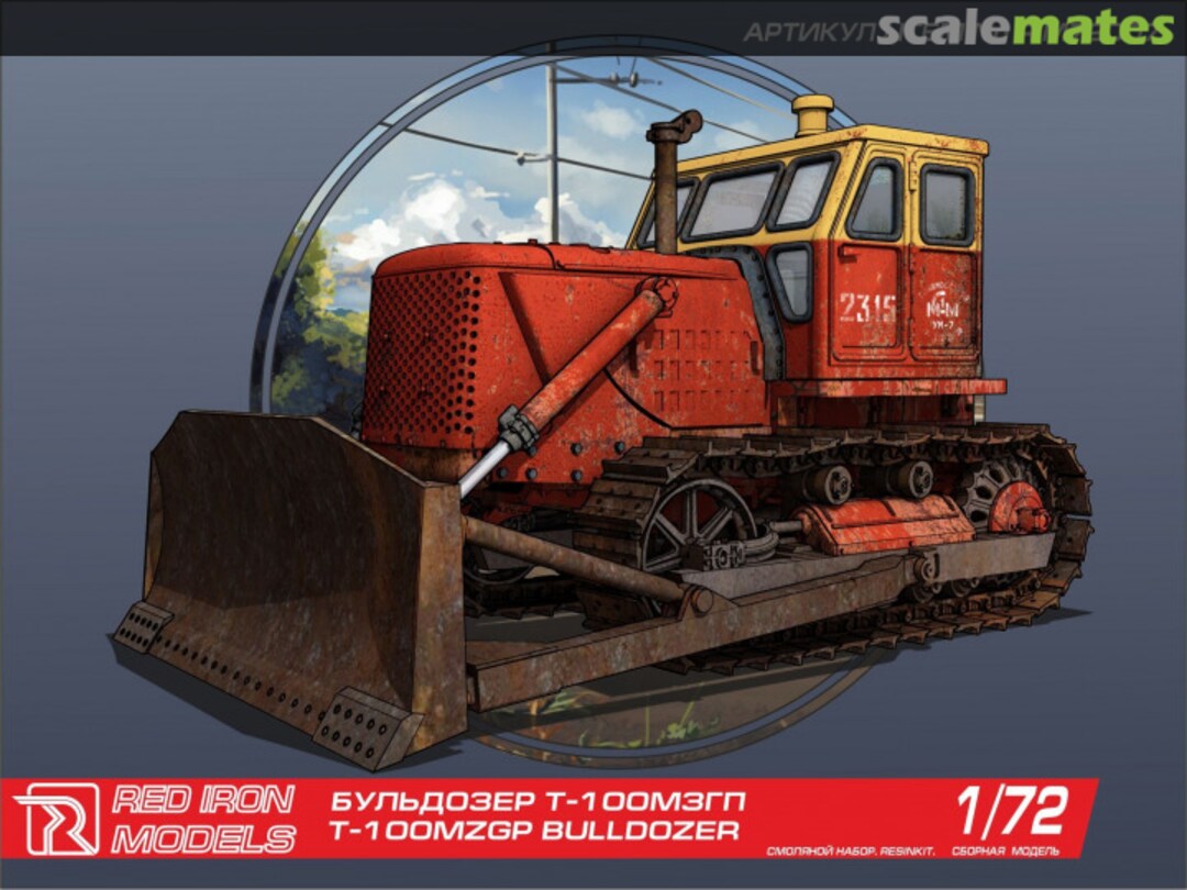 Boxart T-100MZGP Bulldozer RIM72007 Red Iron Models