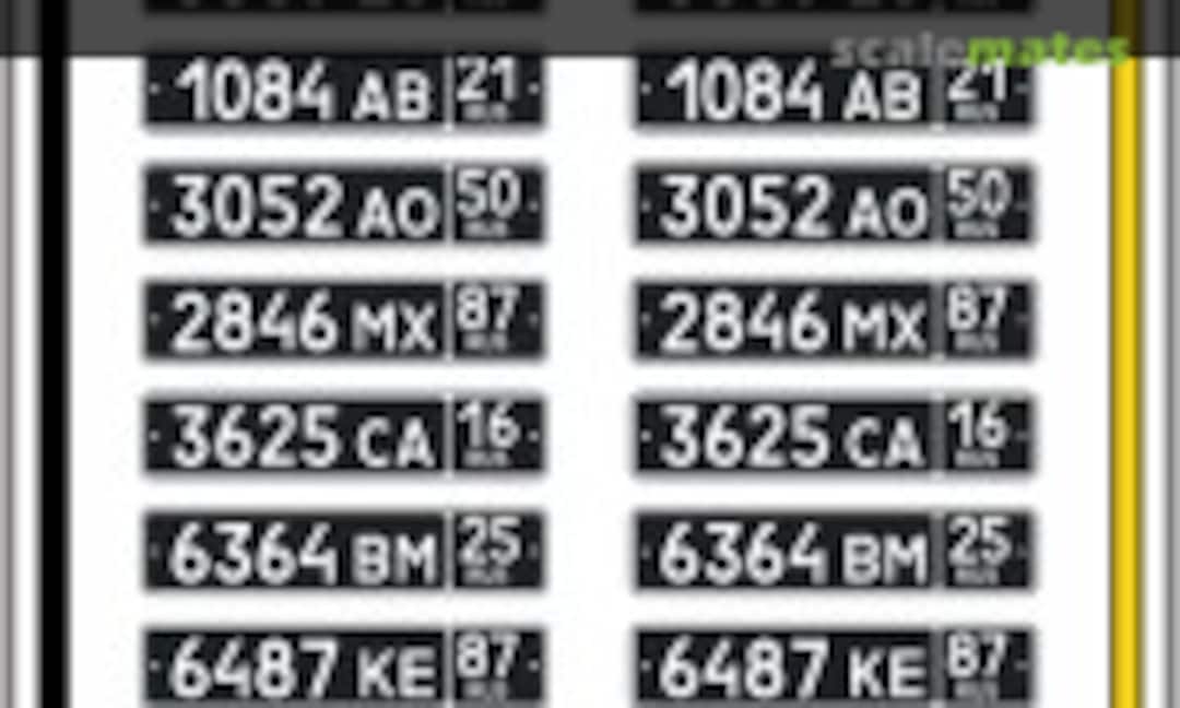 1:35 Military License Plates, Russian Federation (Arma Models AM35922) AM35922
