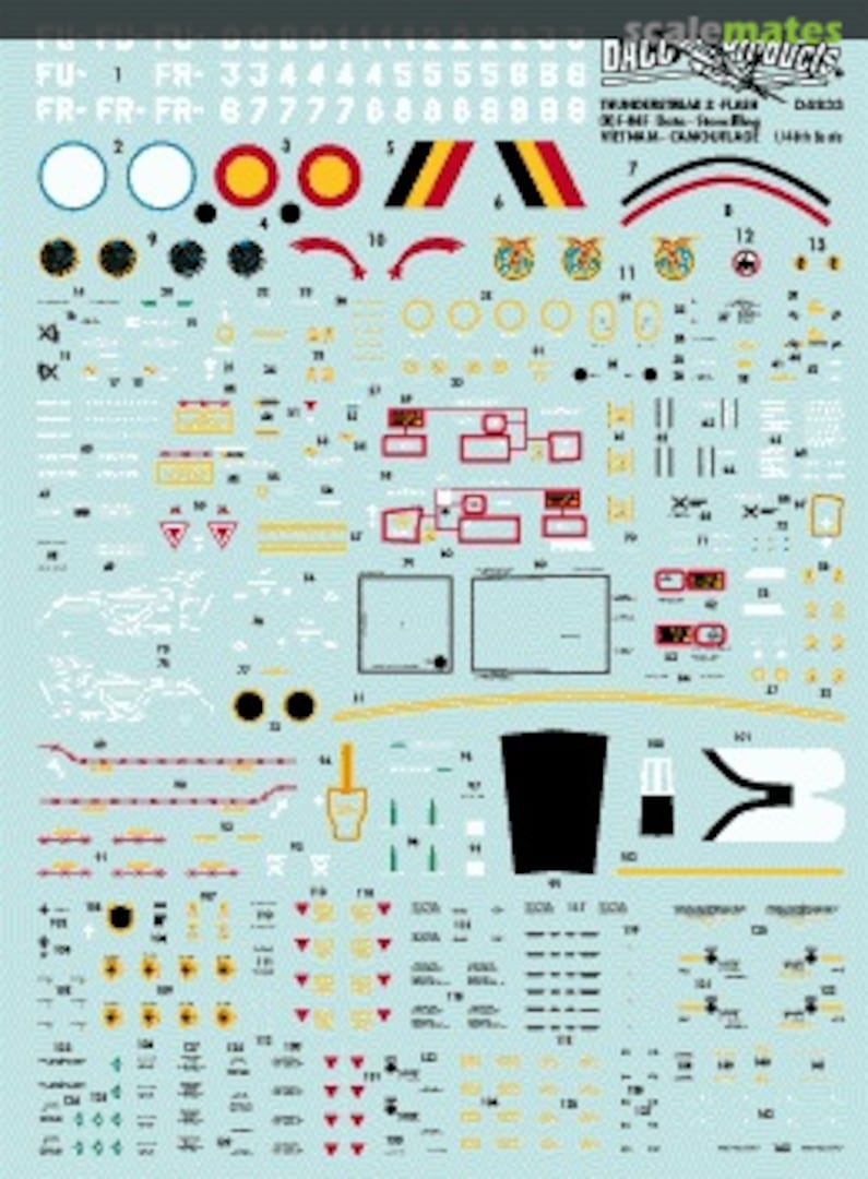 Boxart (R)F-84F Vietnam Camouflage scheme Stencilling DCD4833 Daco Products Boxart (R)F-84F Vietnam Camouflage scheme Stencilling DCD4833 Daco Products