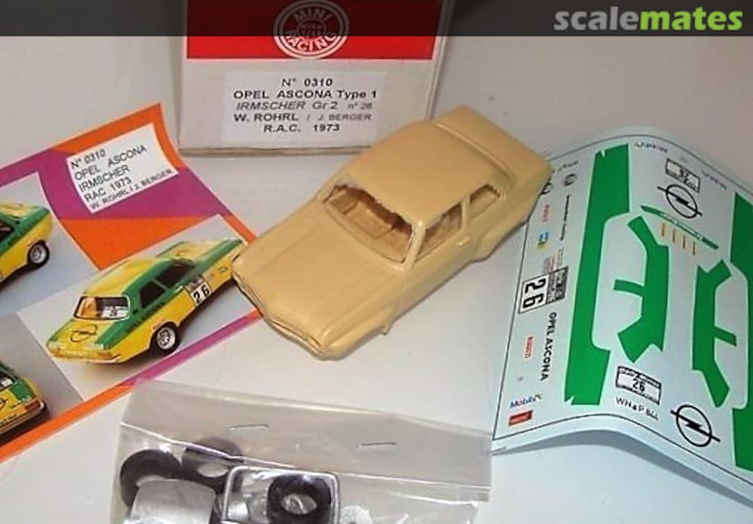 Boxart Opel Ascona A Gr. 2 "Irmscher" 310 Mini Racing Boxart Opel Ascona A Gr. 2 "Irmscher" 310 Mini Racing