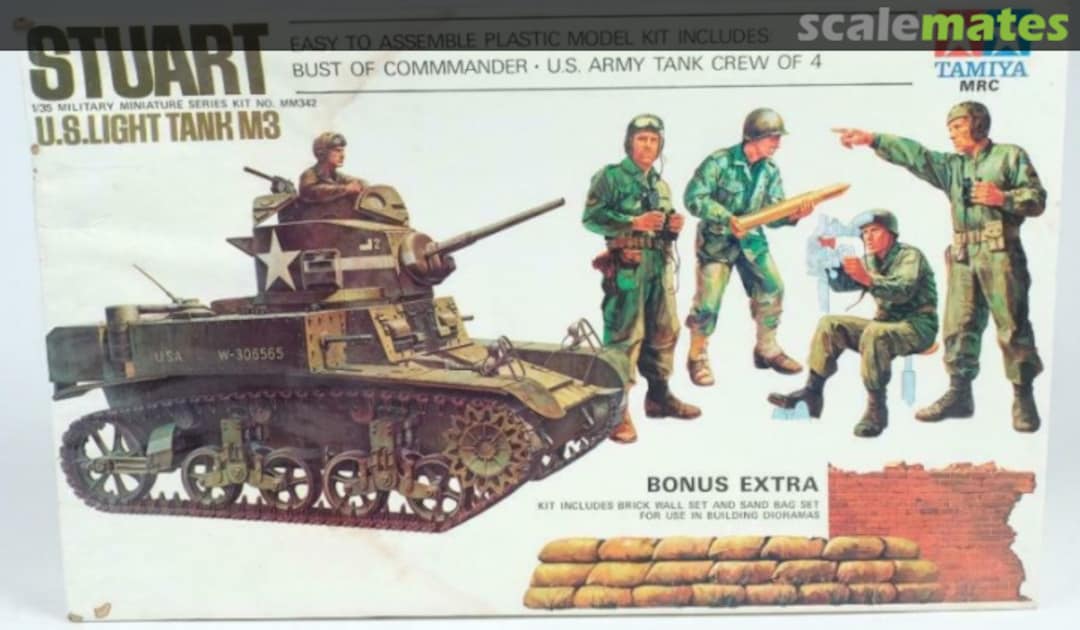 Boxart Stuart U.S. Light Tank M3 MM342 Tamiya/MRC Boxart Stuart U.S. Light Tank M3 MM342 Tamiya/MRC