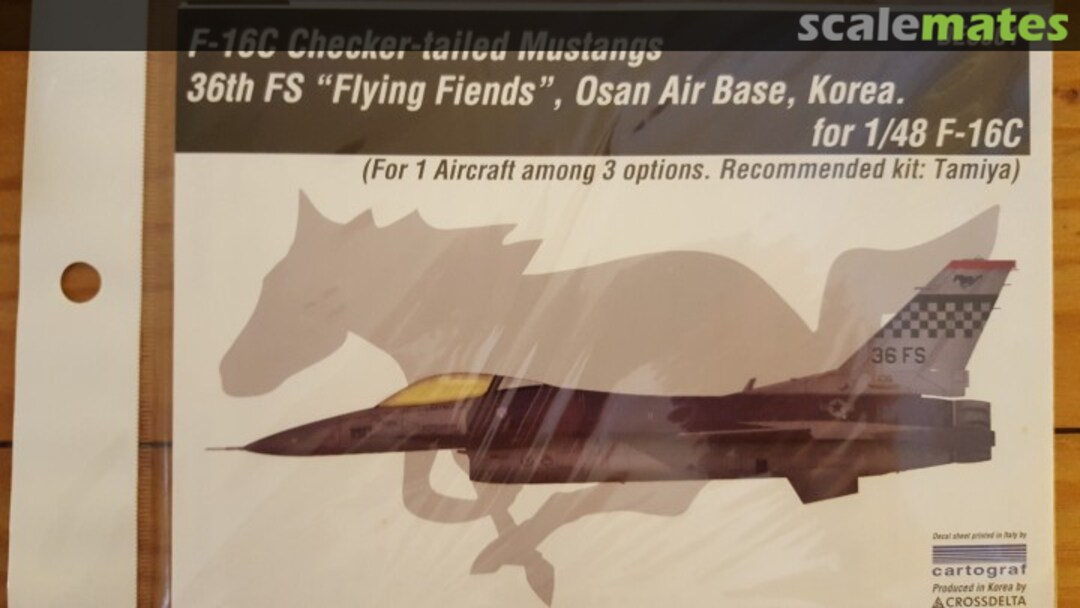 Boxart F-16C Checker tailed Mustangs DEC001 CROSSDELTA Boxart F-16C Checker tailed Mustangs DEC001 CROSSDELTA