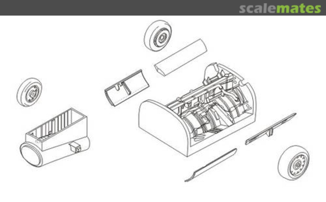 Boxart F-8 Crusader - undercarriage set 7096 CMK Boxart F-8 Crusader - undercarriage set 7096 CMK