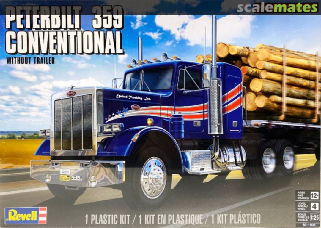 Boxart Peterbilt 359 Conventional Tractor 85-1506 Revell Boxart Peterbilt 359 Conventional Tractor 85-1506 Revell