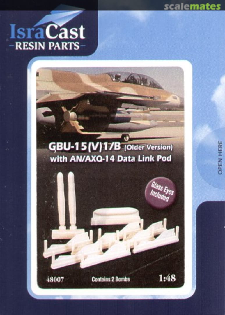 Boxart GBU-15 (V)1/B (older version) with AN/AXQ-14 data link pod 48007 IsraCast Boxart GBU-15 (V)1/B (older version) with AN/AXQ-14 data link pod 48007 IsraCast